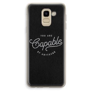 Capable: Samsung Galaxy J6 (2018) Transparant Hoesje