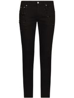 Dolce & Gabbana jean skinny à ornements en cristal - Noir