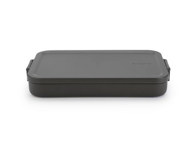 Brabantia Make & Take lunchbox plat, kunststof dark grey