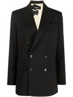 DSQUARED2 blazer en laine vierge à boutonnière croisée - Noir