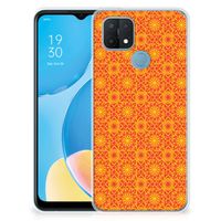 OPPO A15 TPU bumper Batik Oranje - thumbnail