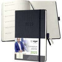 Sigel Weekkalender Conceptum 2025 C2514 DIN A5 Kleur cover: Zwart 1 stuk(s)