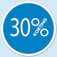 Raambiljet cirkel 30 % kleur blauw