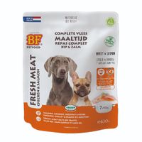 Biofood vleesvoeding Zalm en Kip hondenvoer 7x90gr