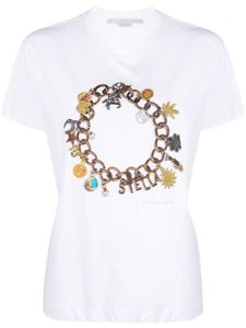 Stella McCartney t-shirt en coton à imprimé graphique - Blanc