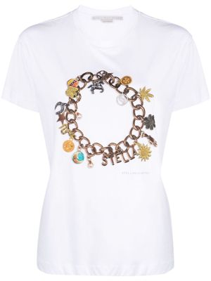 Stella McCartney t-shirt en coton à imprimé graphique - Blanc