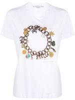 Stella McCartney t-shirt en coton à imprimé graphique - Blanc