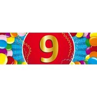 10x 9 Jaar leeftijd stickers verjaardag versiering - Feeststickers - thumbnail