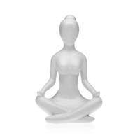 Decoratieve figuren Versa Wit Yoga 12 x 20 x 10 cm Hars