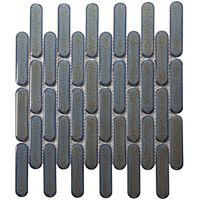 Tegelsample: The Mosaic Factory Sevilla ovale vinger mozaïek tegels 30x30 grijsblauw - thumbnail