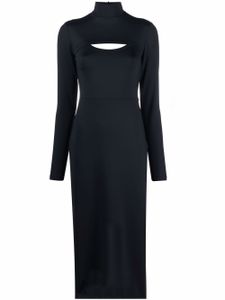 AMBUSH robe mi-longue à découpes - Noir