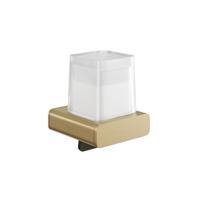 Zeepdispenser Geesa Shift | 200 ml | Met gesatineerd glas | Goud geborsteld