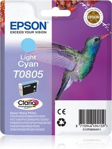 Epson Hummingbird Singlepack Light Cyan T0805 Claria Photographic Ink