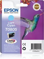 Epson Hummingbird Singlepack Light Cyan T0805 Claria Photographic Ink - thumbnail