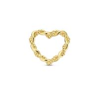 14k Geelgouden Hanger in Hartvorm - Een Tijdloos Symbool van Liefde en Elegantie