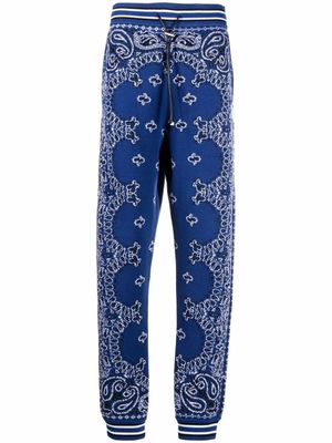 AMIRI pantalon de jogging à imprimé bandana - Bleu