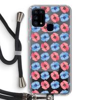 Klaproosjes: Samsung Galaxy M31 Transparant Hoesje met koord