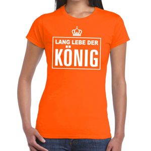 Oranje Lang lebe der Konig Duits t-shirt dames