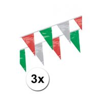 3x Italie vlaggenlijnen 4 meter   -