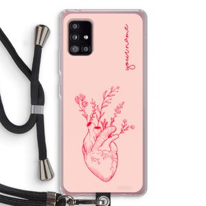 Blooming Heart: Samsung Galaxy A51 5G Transparant Hoesje met koord