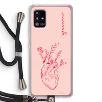 Blooming Heart: Samsung Galaxy A51 5G Transparant Hoesje met koord