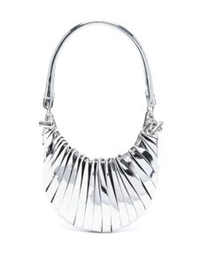 Coperni sac porté épaule Petal à effet métallisé - Argent