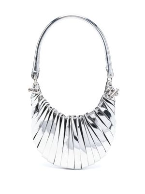 Coperni sac porté épaule Petal à effet métallisé - Argent