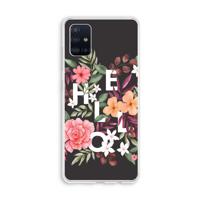 Hello in flowers: Galaxy A51 4G Transparant Hoesje - thumbnail