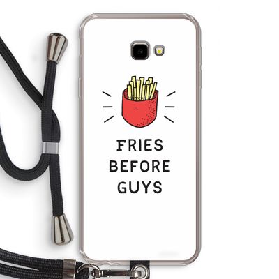 Fries before guys: Samsung Galaxy J4 Plus Transparant Hoesje met koord