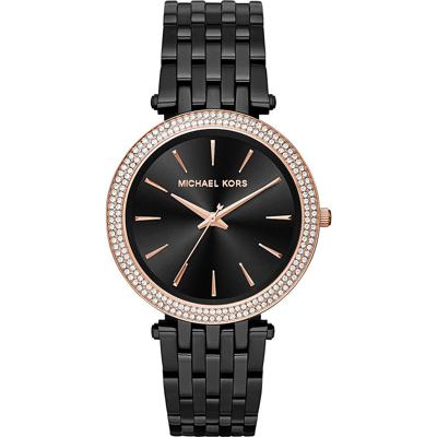 Michael Kors Heren Darci Black Dial Black Carbon-plated horloge MK3407
