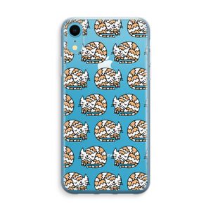 Slapende poes: iPhone XR Transparant Hoesje