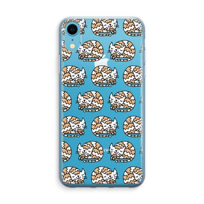 Slapende poes: iPhone XR Transparant Hoesje