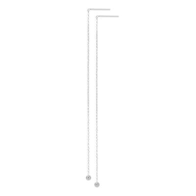iXXXi Doortrek Oorbellen Chain Ball Zilver