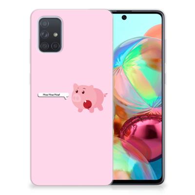 Samsung Galaxy A71 Telefoonhoesje met Naam Pig Mud Samsung Galaxy A71 Telefoonhoesje met Naam Pig Mud