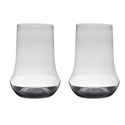 Grote vaas - Set van 2x stuks - transparant - 45 x 33 cm - glas - bloemenvaas
