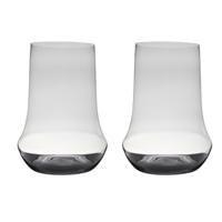 Grote vaas - Set van 2x stuks - transparant - 45 x 33 cm - glas - bloemenvaas