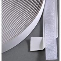 Klitteband klevend 20mm wit haak 25m