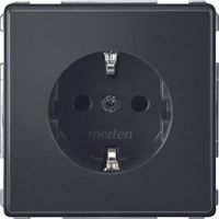 Merten Aquadesign 1-voudig stopcontact kinderveilig antraciet MTN2300-7214