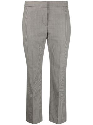 Alexander McQueen pantalon court slim à carreaux - Noir
