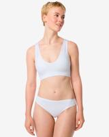 HEMA Dames Brazilian Katoen Met Kant Wit (wit)