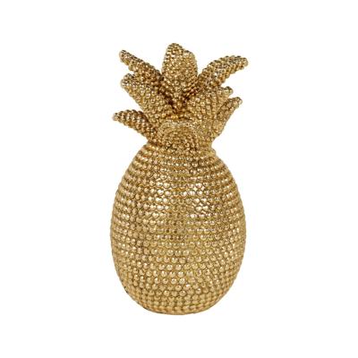 Ostaria Decoratieve Ananas - goud - strass effect - polyresin - 24 cm Ostaria Decoratieve Ananas - goud - strass effect - polyresin - 24 cm