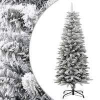 Kunstkerstboom met sneeuw smal 120 cm PVC en PE