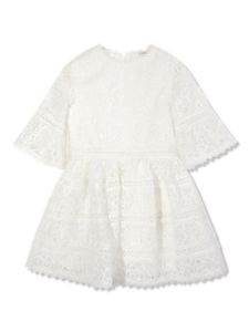 MARLO robe à broderie anglaise - Blanc