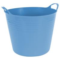 Excellent houseware Flexibele kuip / emmer - blauw - 27 liter - kunststof - 42 x 35 cm