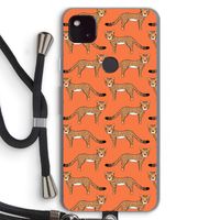 Cheetah: Pixel 4a 5G Transparant Hoesje met koord
