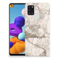 Samsung Galaxy A21s | TPU | Siliconen hoesje | Marmer Beige