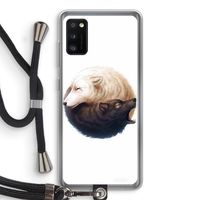 Yin Yang Wolves: Samsung Galaxy A41 Transparant Hoesje met koord