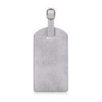 Koeienhuid textuur PU Bagage label Travel Bag Identification tag (grijs)