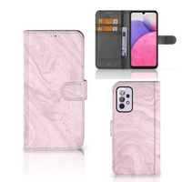 Samsung Galaxy A33 5G Bookcase Marble Pink - Origineel Cadeau Vriendin