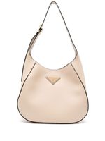 Prada sac porté épaule en cuir à logo triangle - Tons neutres - thumbnail